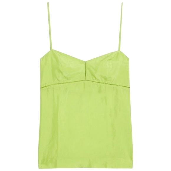 DRIES VAN NOTEN Silk Camisole, Size 8, Neon Green, NWT - Picture 3 of 16